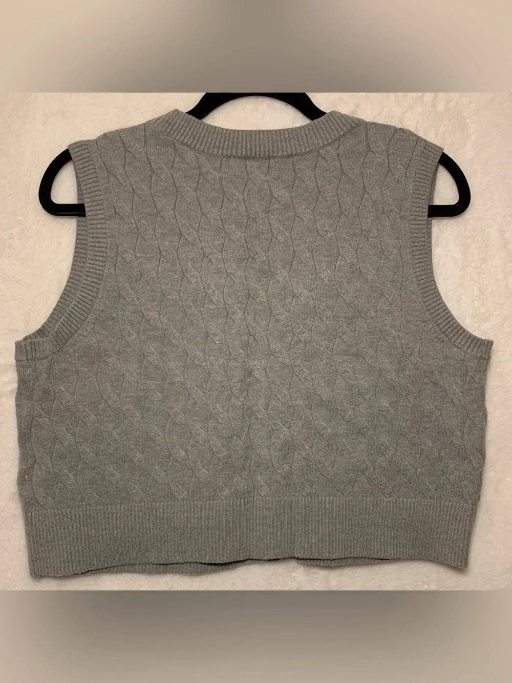 Marled Button-Front Sweater Vest